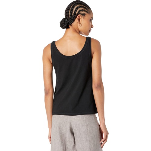  Eileen Fisher Scoop Neck Slim Tank in Organic Cotton Stretch Jersey