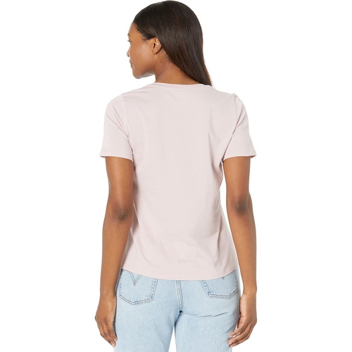  Eileen Fisher Round Neck Short Sleeve Tee in Organic Pima Cotton Jersey