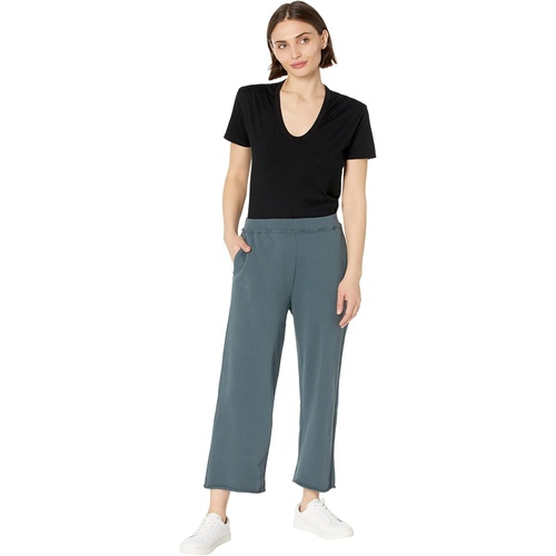  Eileen Fisher Petite Cropped Straight Pants in Organic Cotton French Terry