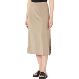 Eileen Fisher Full-Length Flared Skirt with Side Slits in Melange Tencel Jersey