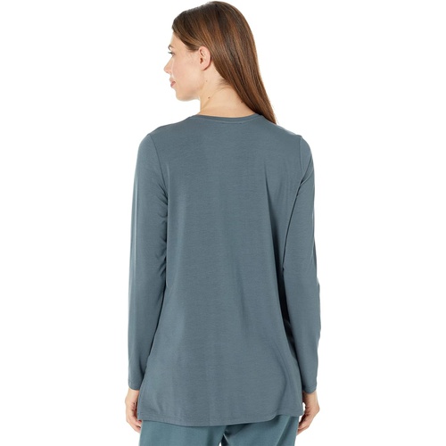  Eileen Fisher Crew Neck Tunic in Fine Stretch Jersey Knit