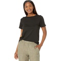 Eileen Fisher Round Neck Short Sleeve Tee in Organic Pima Cotton Jersey