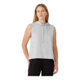 Eileen Fisher Sleeveless Hooded Top in Tencel Organic Cotton Fleece