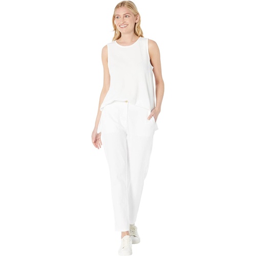  Eileen Fisher High-Waisted Slim Ankle Pants in Organic Cotton Ponte