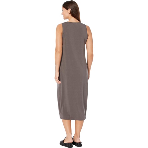 Eileen Fisher Petite Jewel Neck Full-Length Dress