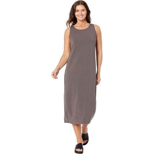  Eileen Fisher Petite Jewel Neck Full-Length Dress