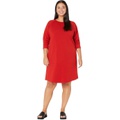 Eileen Fisher Crew Neck Raglan Knee Length Dress