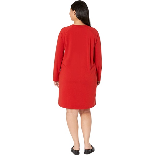  Eileen Fisher Crew Neck Raglan Knee Length Dress