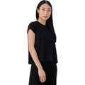 Eileen Fisher Crew Neck Top in Silk George Crepe