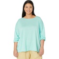 Eileen Fisher Boatneck Box Top in Organic Linen Cotton Jersey