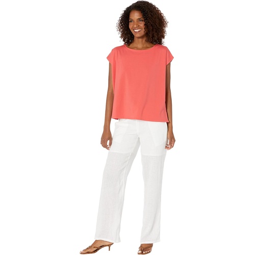  Eileen Fisher Ballet Neck Short Box Top