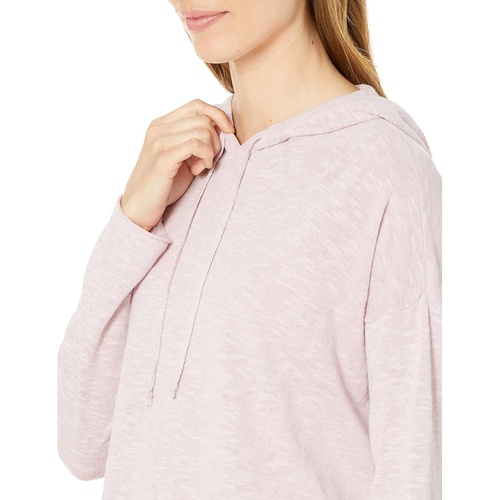  Eileen Fisher Hooded Pullover in Organic Cotton Linen Slub