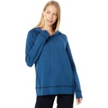 Elliott Lauren Modal Novelty Hooded Pullover with Contrast Stitching Detail