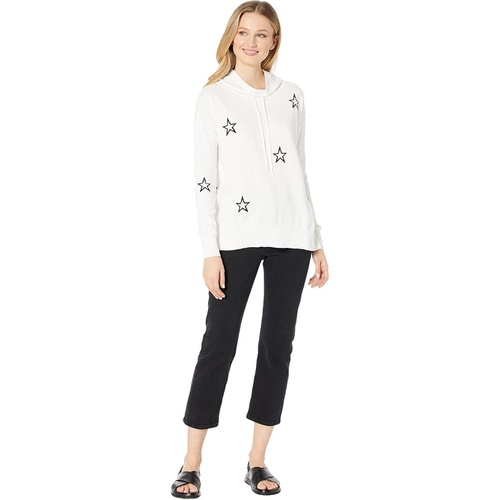  Elliott Lauren Star Struck Relaxed Drawstring Neck Intarsia Sweater