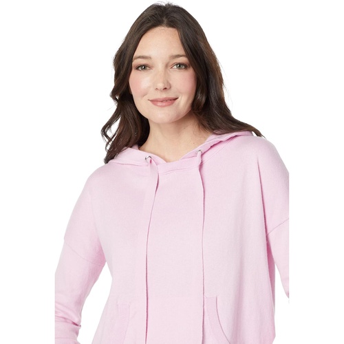  Elliott Lauren Cotton Cashmere Drawstring Hoodie with Front Pocket