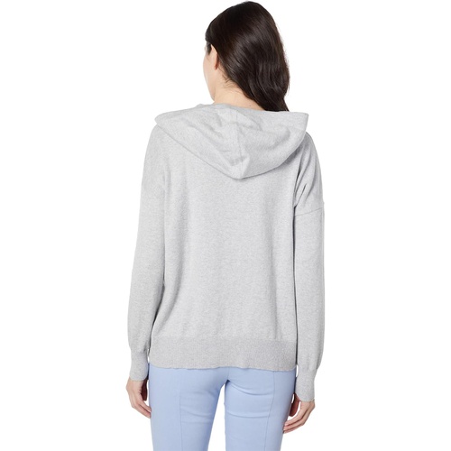  Elliott Lauren Cotton Cashmere Drawstring Hoodie with Front Pocket