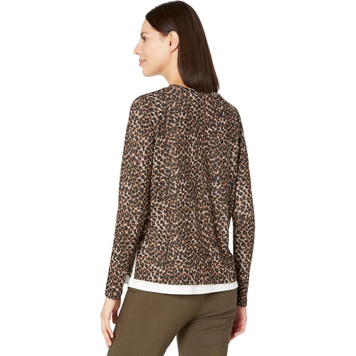  Elliott Lauren Spot On Double Layer Animal Print Top