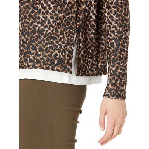  Elliott Lauren Spot On Double Layer Animal Print Top