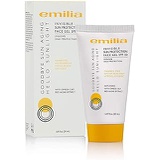 Emilia Invisible Sun Protection Face Gel Waterproof Sunscreen for Sensitive Skin, SPF 50 for Clear, Protection from UVA/UVB Rays, Hypoallergenic with Omega 3,6,9, and Red Algae Ext