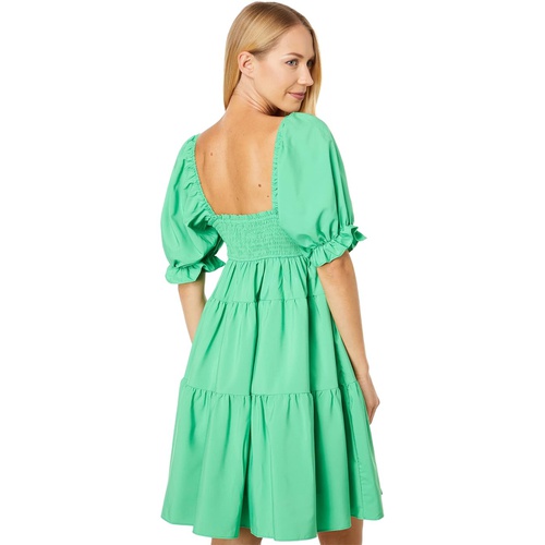  English Factory Classic Sweetheart Tiered Mini with Puff Sleeves