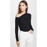 Enza Costa Angled Exposed Shoulder Top