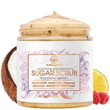 Era Organics Sugar Scrub Body Exfoliator - Spa Quality Sulfate Free Body Scrub with Food Grade Ingredients to Nourish, Moisturize & Rejuvenate Dull Dry Skin - No Harsh Chemicals, P