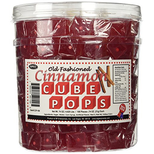  Espeez Cinnamon Cube Pops, 100 count tub