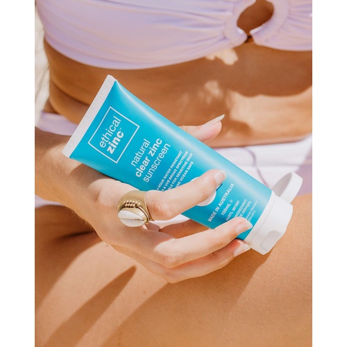  Ethical Zinc SPF 50+ Natural Mineral Zinc Sunscreen Sensitive, Reef Safe, Dries Clear - Australian Made Water Resistant Broad Spectrum Suitable for Kids Face and Body