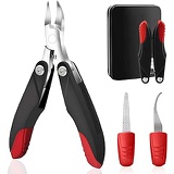Toenail Clippers, Foldable Thick Ingrown Toe Nails Clippers, Euproce 3 in 1 Professional Stainless Steel Multifunction Toenail Nipper Cutter Treatment Foot Grooming Tool for Men Wo