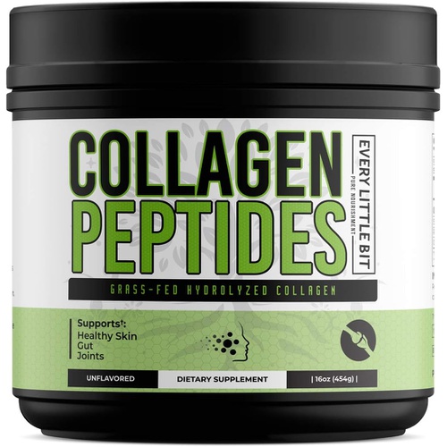  Every Little Bit Collagen Peptides Powder  Protein & Amino Acid Supplement, Hair, Skin, Nails & Joints  Potent 11g Per Serving