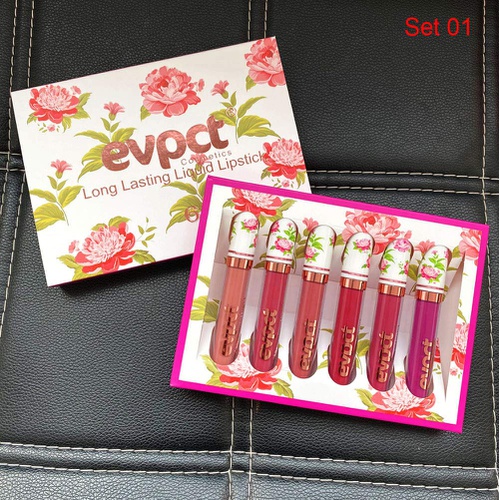  Evpct 6Pcs/Set Lip Liner and Lipstick Set Kit, Double Color Head Matte Lipstick 24H & Lip Liner 2 in 1 Set Waterproof Long Lasting Lipstick 24 All Day Mini Lipstick Gift Set Dark Red Mat