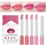 Evpct Cigarette Lipstick Pack Set Mini Listick Kit, 4 Colors Colour Changing Lip Balm Moisturizing Lipstick, Long Lasting Waterproof Easy To Color Cute Tube Women Make up Cosmetic Lipsti