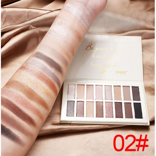  evpct Pro Eyeshadow Palette Makeup Pallet - Matte and Shimmer16 Colors - Highly Pigmented - Professional Nudes Natural Bronze Mineral Eyeshadow Palettes Cosmetic Magic Eye shadow (