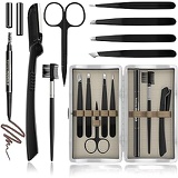 Eyebrow Kit Studio Eyebrow Kit, 8in1, Multipurpose Tweezers for Women  Brows Shaping, Grooming, Threading, Trimming Set Includes Razor, Pencil, Scissors and Brush