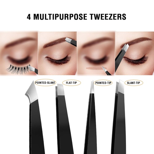  Eyebrow Kit Studio Eyebrow Kit, 8in1, Multipurpose Tweezers for Women  Brows Shaping, Grooming, Threading, Trimming Set Includes Razor, Pencil, Scissors and Brush