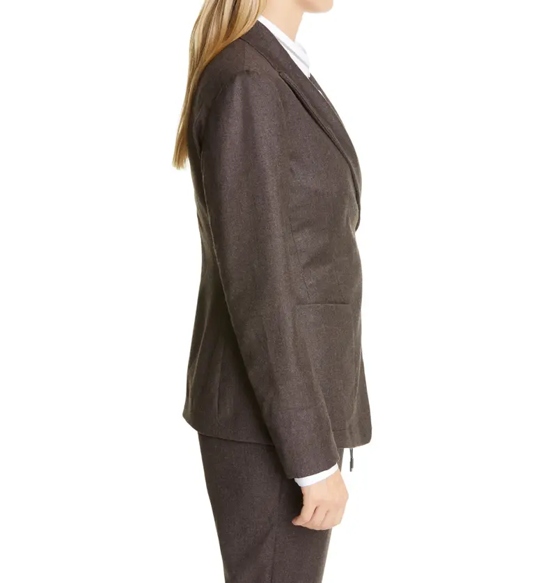  Fabiana Filippi Metallic Wool Blazer_BROWN