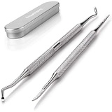 FAMILIFE L07 100% Stainless Steel Ingrown Toenail File and Lifter Double Sided with Storage Case (Ingrown Toenail File)