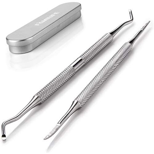  FAMILIFE L07 100% Stainless Steel Ingrown Toenail File and Lifter Double Sided with Storage Case (Ingrown Toenail File)