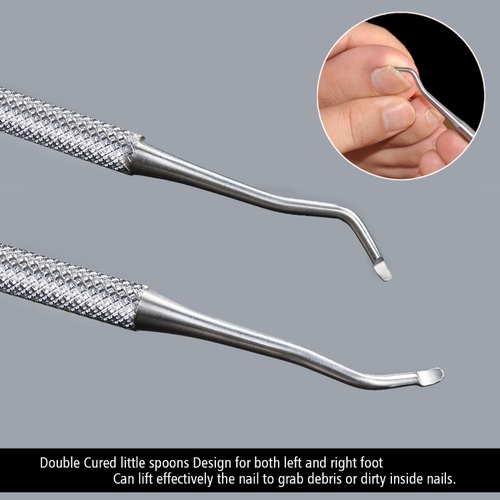  FAMILIFE L07 100% Stainless Steel Ingrown Toenail File and Lifter Double Sided with Storage Case (Ingrown Toenail File)