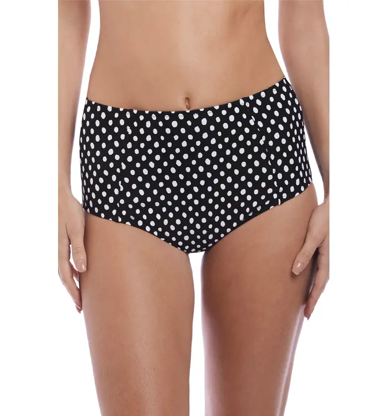 Fantasie Santa Monica High Waist Bikini Bottoms_BLACK/WHITE