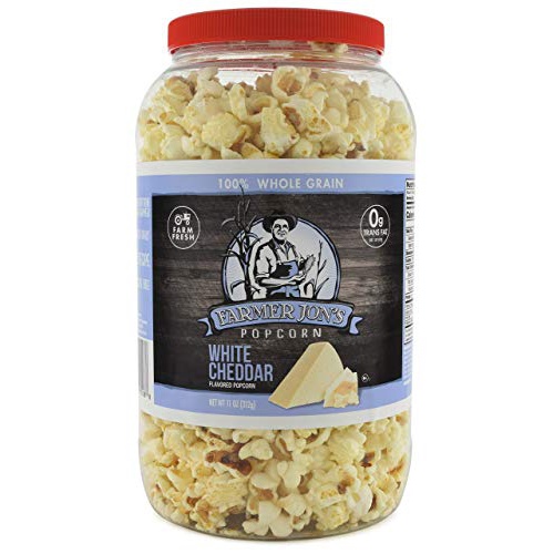  Farmer Jons White Cheddar Cheese Popcorn, 11oz of Gourmet Popped Popcorn