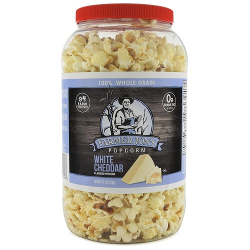  Farmer Jons White Cheddar Cheese Popcorn, 11oz of Gourmet Popped Popcorn