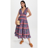 FARM Rio Blue Macaw Flight Midi Dress