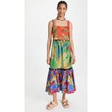 FARM Rio Mixed Prints Beaded Dress