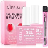 FGHJ Gel Nail Polish Remover, (2PCS) Magic Nail Polish Remover, Professional Removes Soak-Off Gel Nail Polish and UV Art Nail Lacquer, Dont Hurt Your Nails - 15Ml