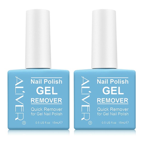  FGHJ Magic Nail Polish Remover (2 Pack) - Remove Gel Nail Polish Within 2-3 Minutes - Quick & Easy Polish Remover - No Need For Foil, Soaking Or Wrapping, 0.5 Fl Oz