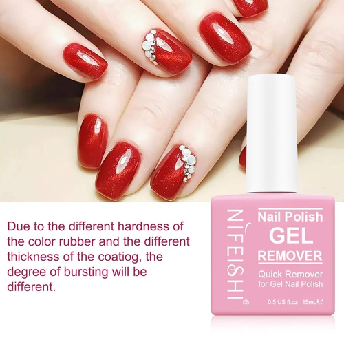  FGHJ Magic Gel Nail Polish Remover, finger nail Magic Professional Easily Quickly Removes Soak-Off Gel Polish, Quickly Easily, Dont Hurt Your Nails Natural,Gel,Sculptured Nails - 15ml