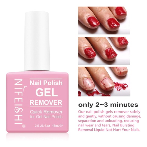  FGHJ Magic Gel Nail Polish Remover, finger nail Magic Professional Easily Quickly Removes Soak-Off Gel Polish, Quickly Easily, Dont Hurt Your Nails Natural,Gel,Sculptured Nails - 15ml