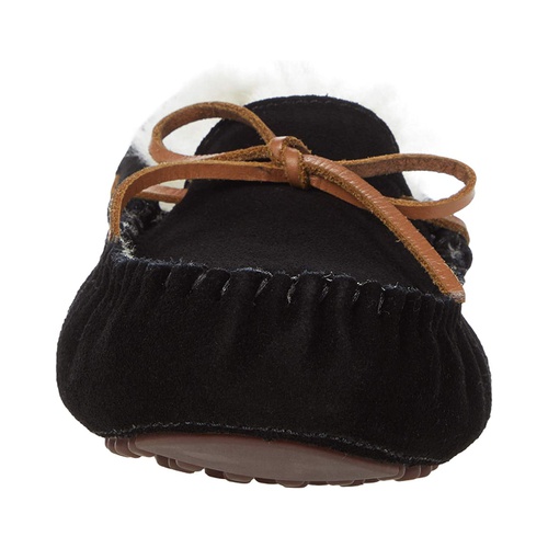  FIRESIDE by Dearfoams Victoria Genuine Shearling Moccasin with Tie