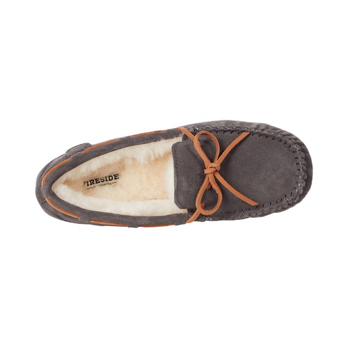  FIRESIDE by Dearfoams Victoria Genuine Shearling Moccasin with Tie